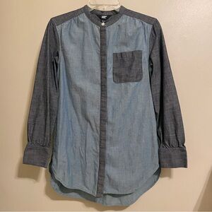 Lands' End Blue Chambray Button Down Shirt